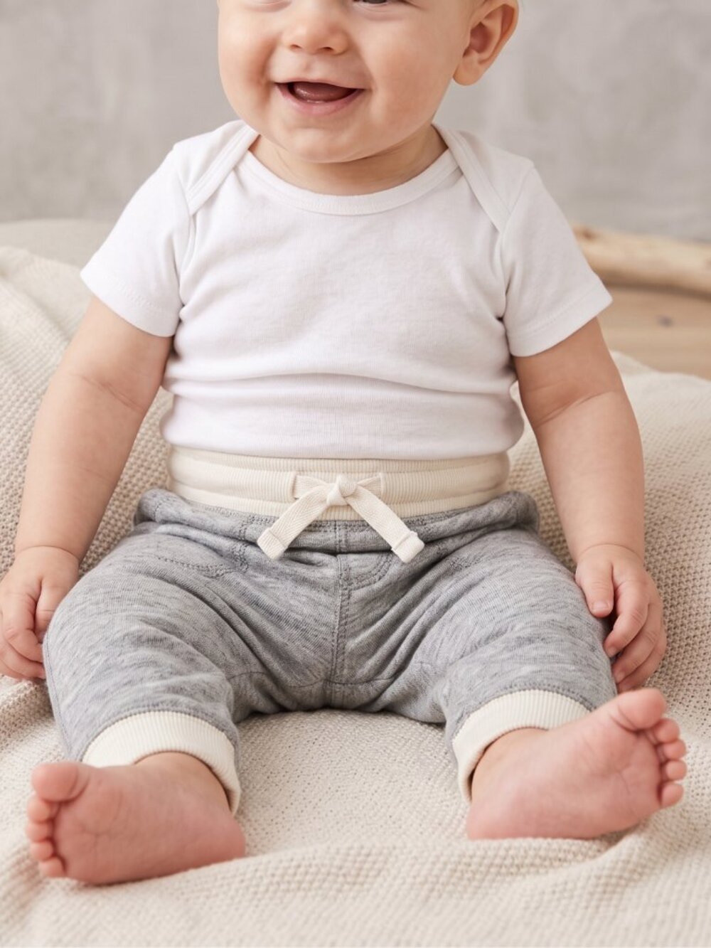 NWT Carters Baby Boys Gray Fleece Sweatpants Drawstring Jogger Pants 3M